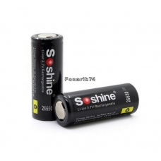 Аккумулятор 26650 Soshine 3.7v 4200mAh (с защитой)
